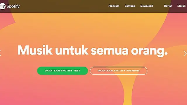 Situs web Spotify
