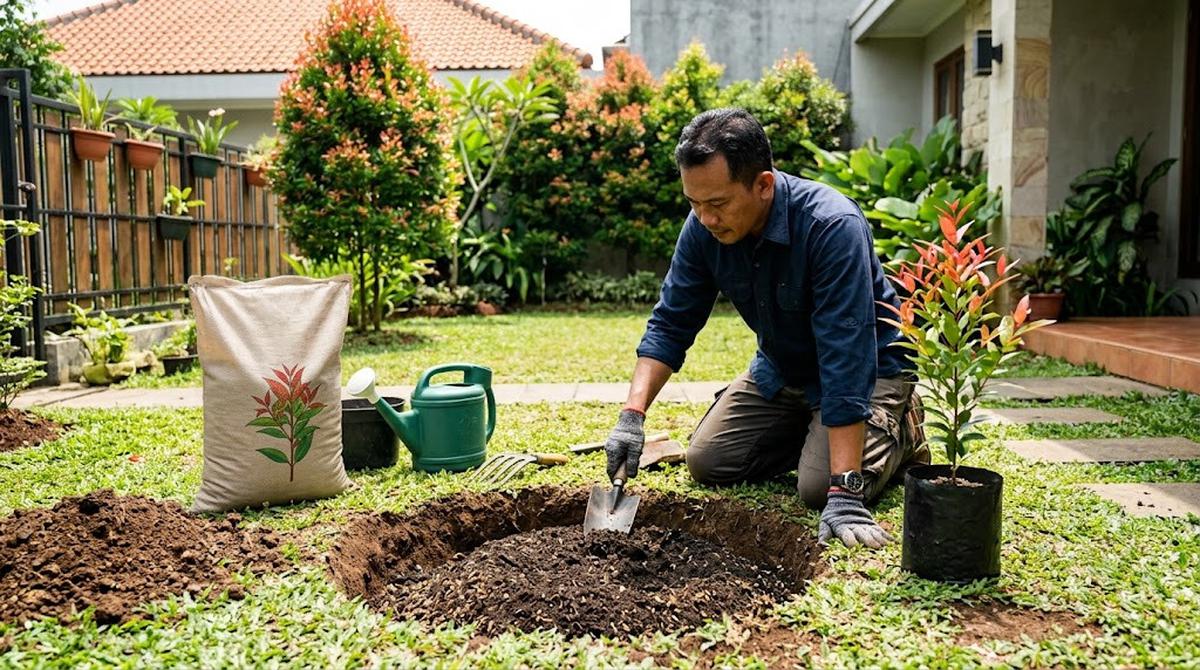 Cara Menanam Pohon Pucuk Merah di Halaman Rumah agar Rimbun/AI Generated