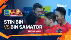 Berita video highlights seri ketiga final four PLN Mobile Proliga 2023 pertandingan antara Jakarta STIN BIN melawan Surabaya BIN Samator di GOR Sritex Arena, Solo, Kamis (9/3/2023 malam WIB.