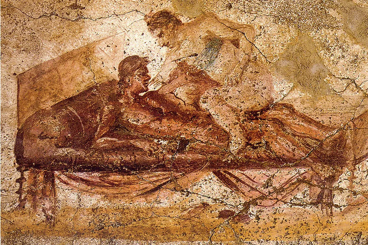 Aktivitas seksual di lokasi prostitusi di Pompeii (Wikipedia/Public Domain)