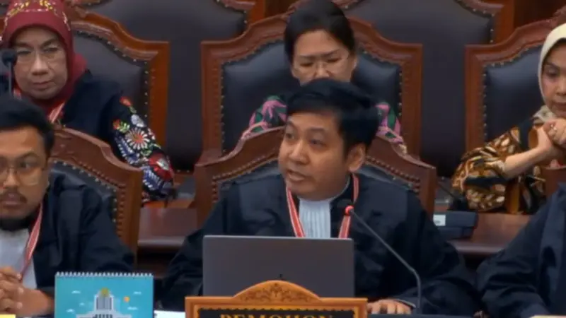 Kuasa hukum pemohon uji materi Undang-undang Jabatan Notaris Dr Saiful Anam saat menjalani sidang di Mahkamah Kontitusi atau MK, Selasa 3 September 2024 (Istimewa)