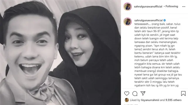 Sahrul Gunawan - Rina Gunawan (Foto: Instagram/@sahrulgunawanofficial)