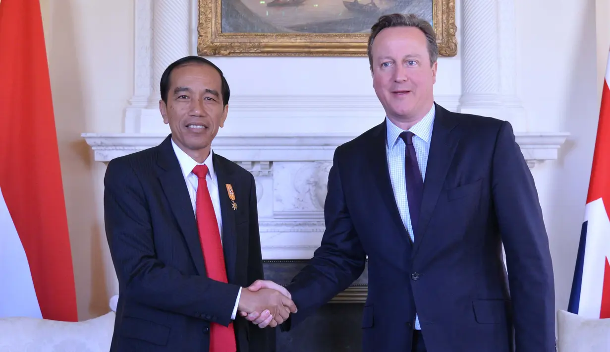 Kepada Jokowi, PM Inggris David Cameron mengaku kagum dengan Islam di Indonesia, London, Selasa (19/4/2016). Indonesia di mata PM Cameron memiliki peranan penting dalam mengatasi ekstremisme dan terorisme global. (Foto: Laily Rachev/ Setpres) 