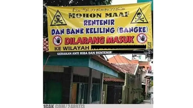 6 Spanduk Singkatan di Tempat Umum Ini Bikin Mikir Keras