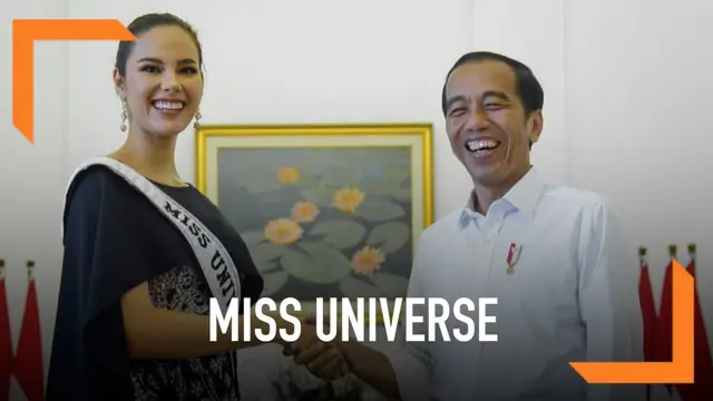 Presiden Jokowi menerima Miss Universe 2018 Catriona Gray dan rombongan Putri Indonesia 2019 di Istana Bogor.