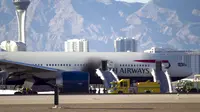 Pesawat British Airways terbakar di Bandara Las Vegas (Reuters)