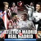 Atletico Madrid vs Real Madrid (Liputan6.com/Sangaji)