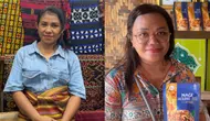 Dua pelaku UMKM, Santi Ninisari dan Nathalia. (Foto: Liputan6.com/Ola Keda)