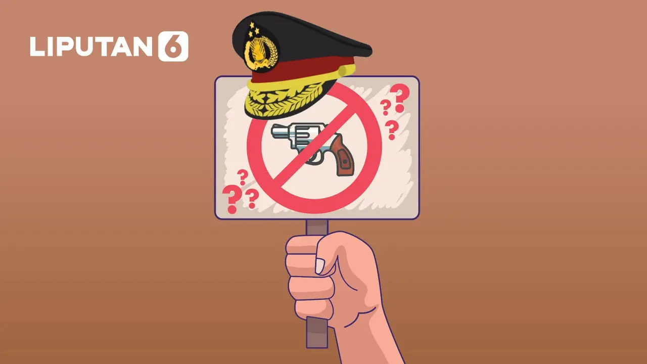 Banner Infografis Usulan Polisi Tak Lagi Pakai Senjata Api