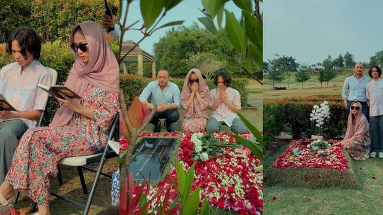 Selalu di Hati, 10 Potret Bunga Citra Lestari Ziarah ke Makam Ashraf Sinclair Bareng Noah - Tiko Aryawardhana Datang Menyusul