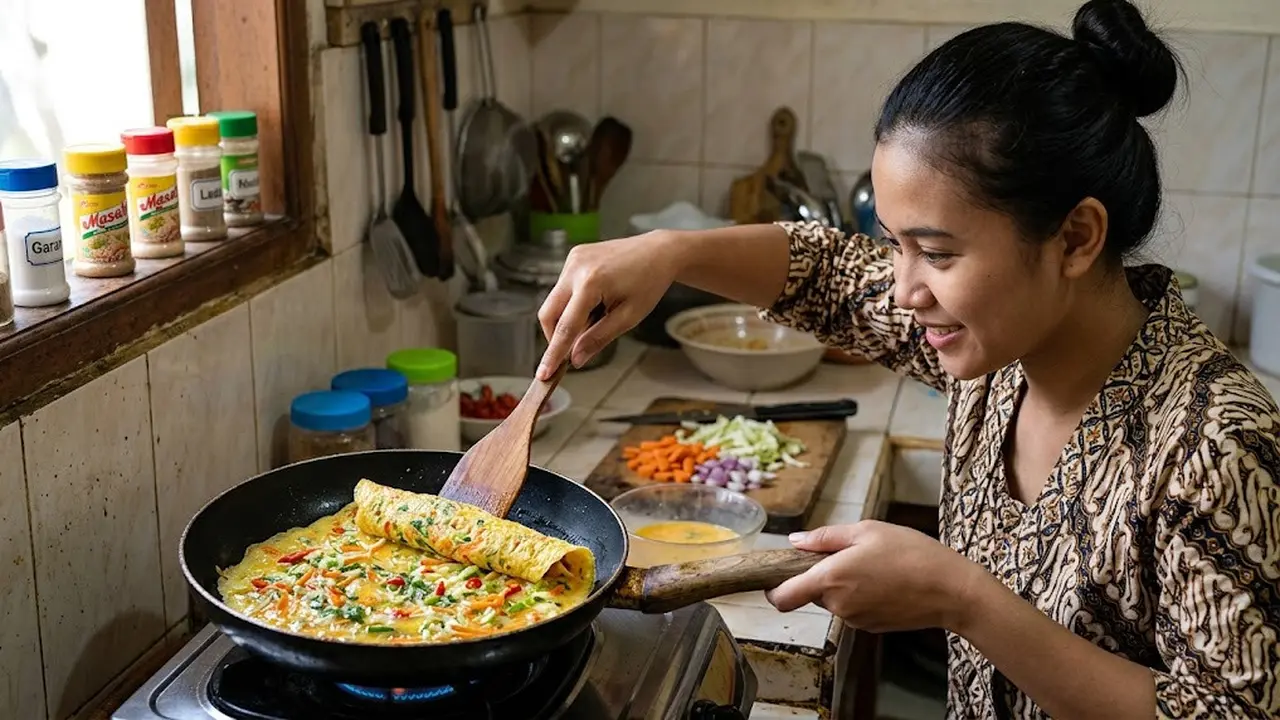 Resep Telur Dadar Sayur Tanpa Tepung