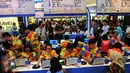 Suasana keramaian Event BCA Travel Fair 2016, Jakarta, (11/03/16). Sedangkan untuk perjalanan pulang-pergi London-Jakarta dibanderol dari harga Rp. 8.000.000 an. (Liputan6.com/Faisal R Syam)