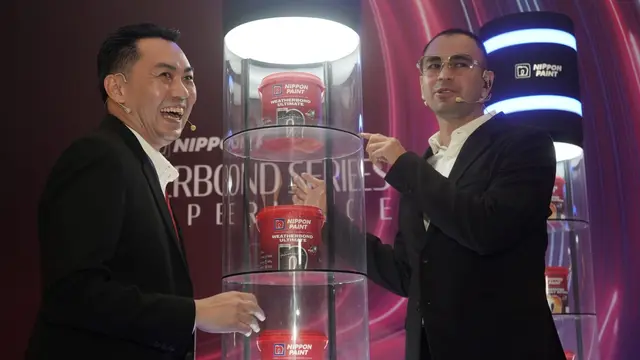 Raffi Ahmad saat acara peluncuran kampanye #BestInClass Bersama Nippon Paint.
