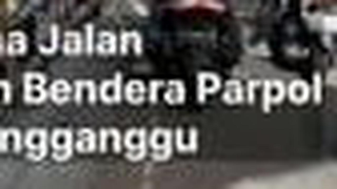 VIDEO: Potret Jakarta Kini, Banyak Bendera Parpol Berkibar