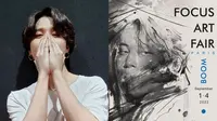 Jimin BTS artwork di Louvre Museum Prancis. (Dok: Twitter: https://twitter.com/jimin_record13?s=11&amp;t=75su0DeDO_Vp6icU-yewcQ&nbsp;Liputan6.com dyahpamela)