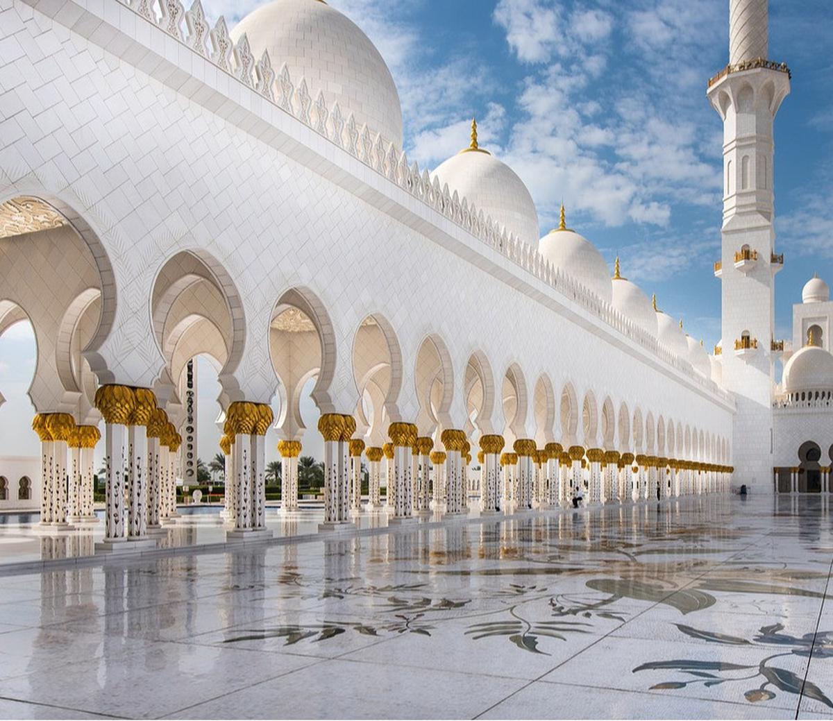 Ilustrasi masjid, damai, islami