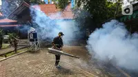 Penjabat Gubernur DKI Jakarta Heru Budi mengatakan pihaknya telah melakukan upaya pengasapan (fogging) di sejumlah tempat untuk membunuh nyamuk pembawa penyakit DBD. (Liputan6.com/Angga Yuniar)