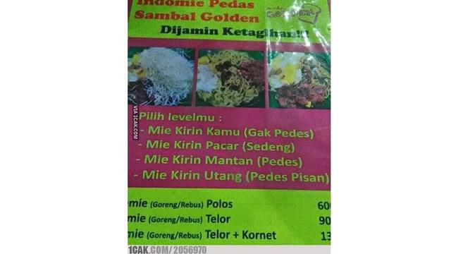 5 Tulisan di Daftar Menu Ini Nyeleneh, Bikin Geleng Kepala