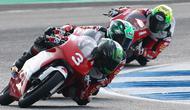 Pembalap muda Indonesia, Bintang Pranata Sukma, saat beraksi di ajang Idemitsu Moto4 Asia Cup 2026 di Chang International Circuit, Buriram, Thailand, Sabtu (28/2/2026). (Dok. AHM)