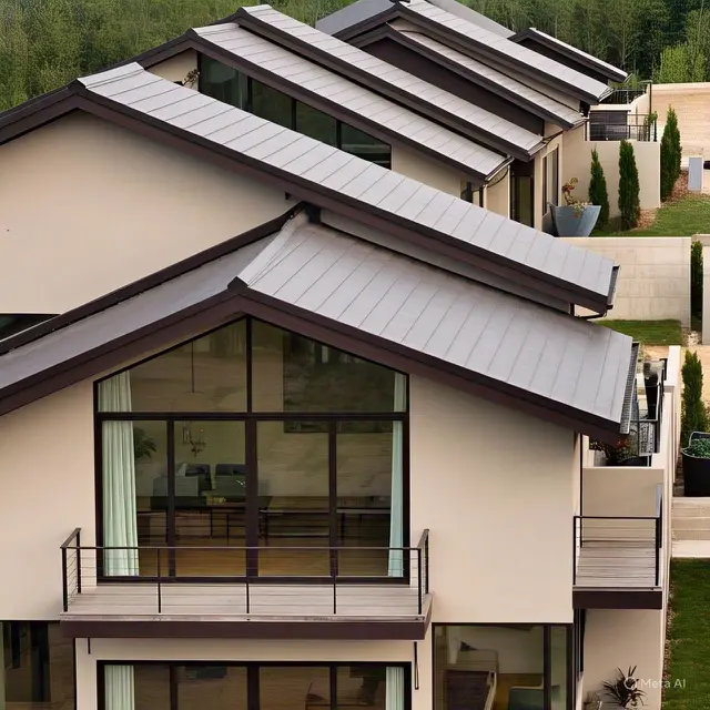 Model Rumah 2 Lantai Atap Segitiga Berderet (Multiple Gable)