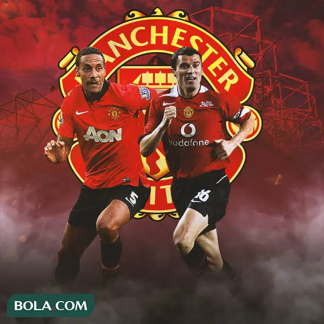 Manchester United - Rio Ferdinand dan Roy Keane