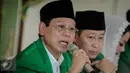 Ketum PPP versi Muktamar Jakarta, Djan Faridz menggelar jumpa pers di DPP PPP, Jakarta, Jumat (7/10). PPP kubu Djan Faridz menyatakan mendukung kepada Basuki Tjahaja Purnama (Ahok)-Djarot Saiful Hidayat di Pilkada DKI 2017. (Liputan6.com/Faizal Fanani)