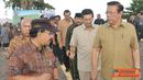 Menteri Kelautan dan Perikanan Fadel Muhammad, Minggu (18/9) melihat kesiapan puncak acara Sail Wabe 2011 di Kabupaten Belitung.