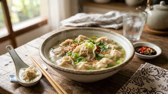 Resep Wonton Ayam Gurih Tanpa Minyak Wijen/AI Generated