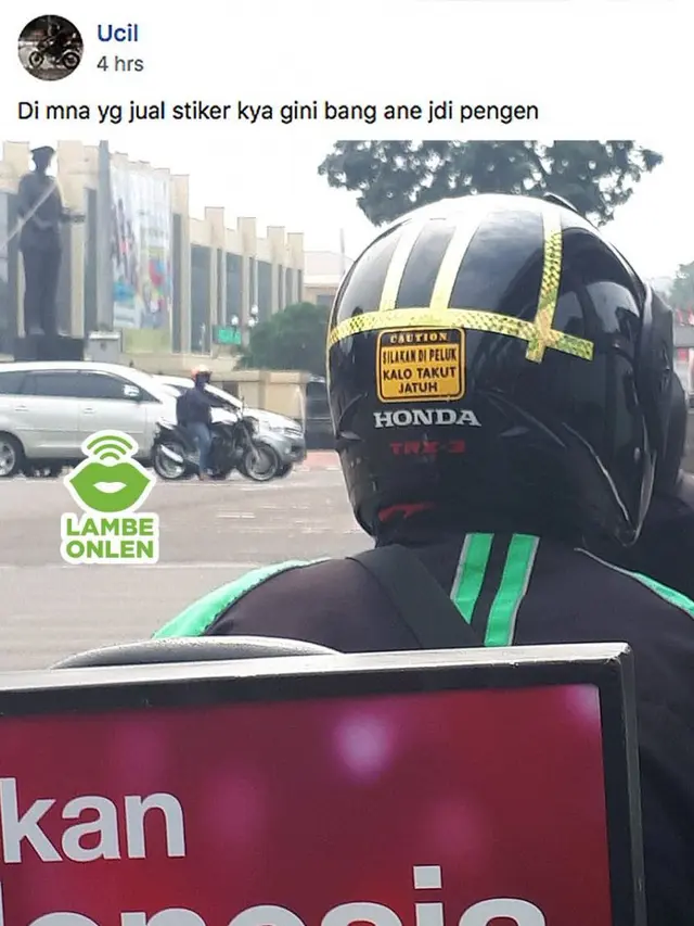 6 Stiker Tanda Kebelet Nikah di Helm Ini Bikin Ketawa Geli