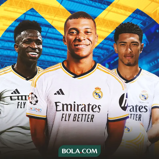 Real Madrid - Ilustrasi Trisula Real Madrid