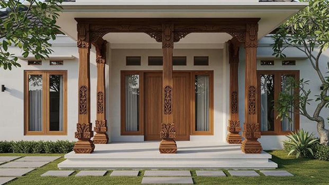 8 Model Joglo Depan Rumah Minimalis 2025, Ornamen Khas Jawa yang Kental tapi Modern