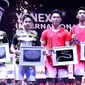 Ganda putra Indonesia, Kevin Sanjaya Sukamuljo/Marcus Fernaldi Gideon, kalah dari pasangan China,  Han Chengkai/Zhou Haodong, di final Prancis Terbuka 2018, Minggu (28/10/2018). (PBSI)