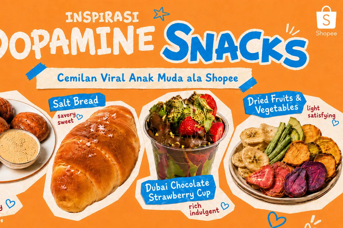 Dopamine Snacks Lagi Nge-Tren! Ini Inspirasi Cemilan Viral yang Bisa Dinikmati bersama Shopee