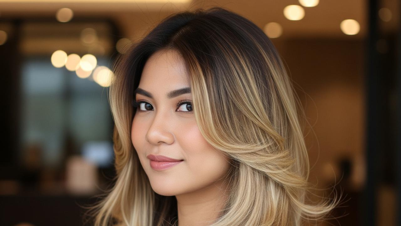 10 Model Rambut Layer Panjang Cat Pirang yang Sedang Tren, Elegan dan ...