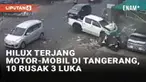 Kecelakaan fatal terjadi di Jl. Raya KH Hasyim Ashari, Cipondoh, Tangerang (27/11/2024). Sebuah mobil tipe Hilux pick up menabrak sejumlah mobil dan motor. Hilux tersebut dikendarai seorang lansia berinisial M (55) awalnya menabrak Grand Max.