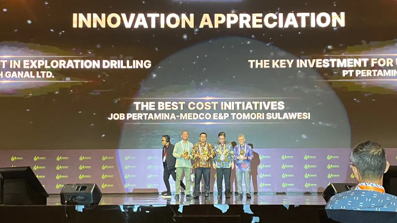 Pada penutupan Konvensi International Oil and Gas (IOG) 2023, Pertamina Hulu Rokan meraih Exploration Award dalam mengembangkan Wilayah Kerja (WK) Rokan di Provinsi Riau. (Dok PHR)