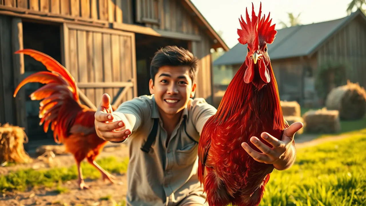 arti mimpi menangkap ayam jago merah