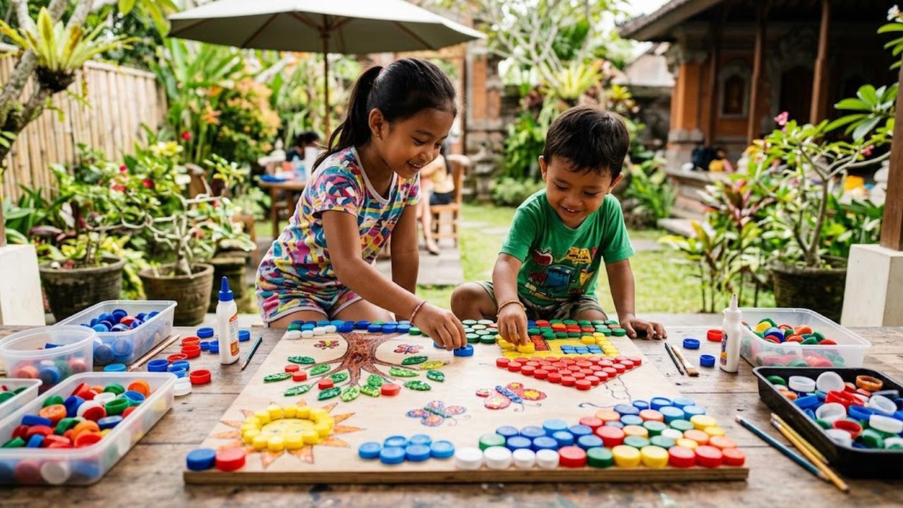 Ide Aktivitas Kreatif Anak dari Barang Bekas/AI Generated
