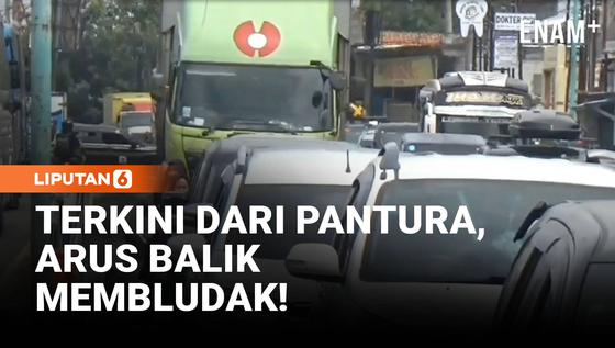 Situasi Terkini Pantura, Brebes Dipenuhi Kendaraan Arus Balik