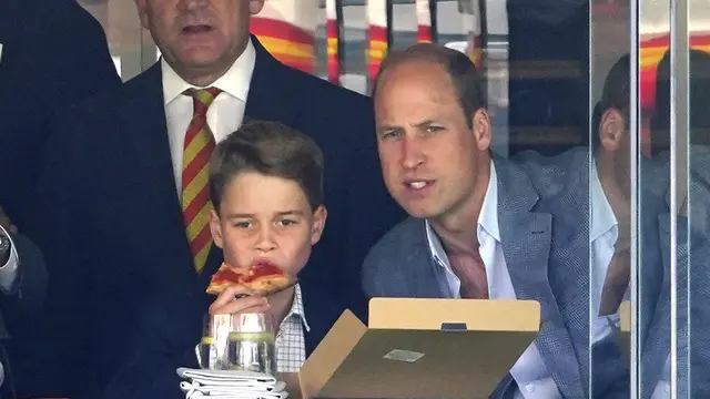 Pangeran George dan Pangeran William. (Mike Egerton/PA via AP)