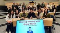 Erick Thohir saat acara "Sharing Session with Erick Thohir" di Massachusetts Institute of Technology (MIT). (Istimewa).