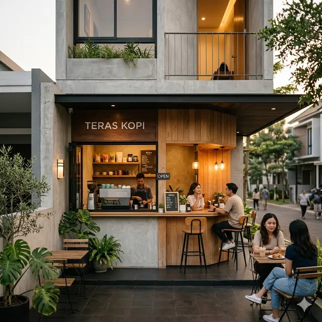 Coffee Corner Depan Rumah Minimalis