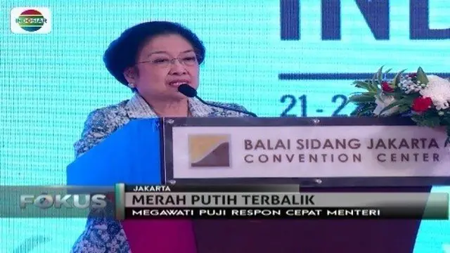 Megawati puji respons menteri dan anak-anak bangsa manakala Bendera Merah Putih dilecehkan.