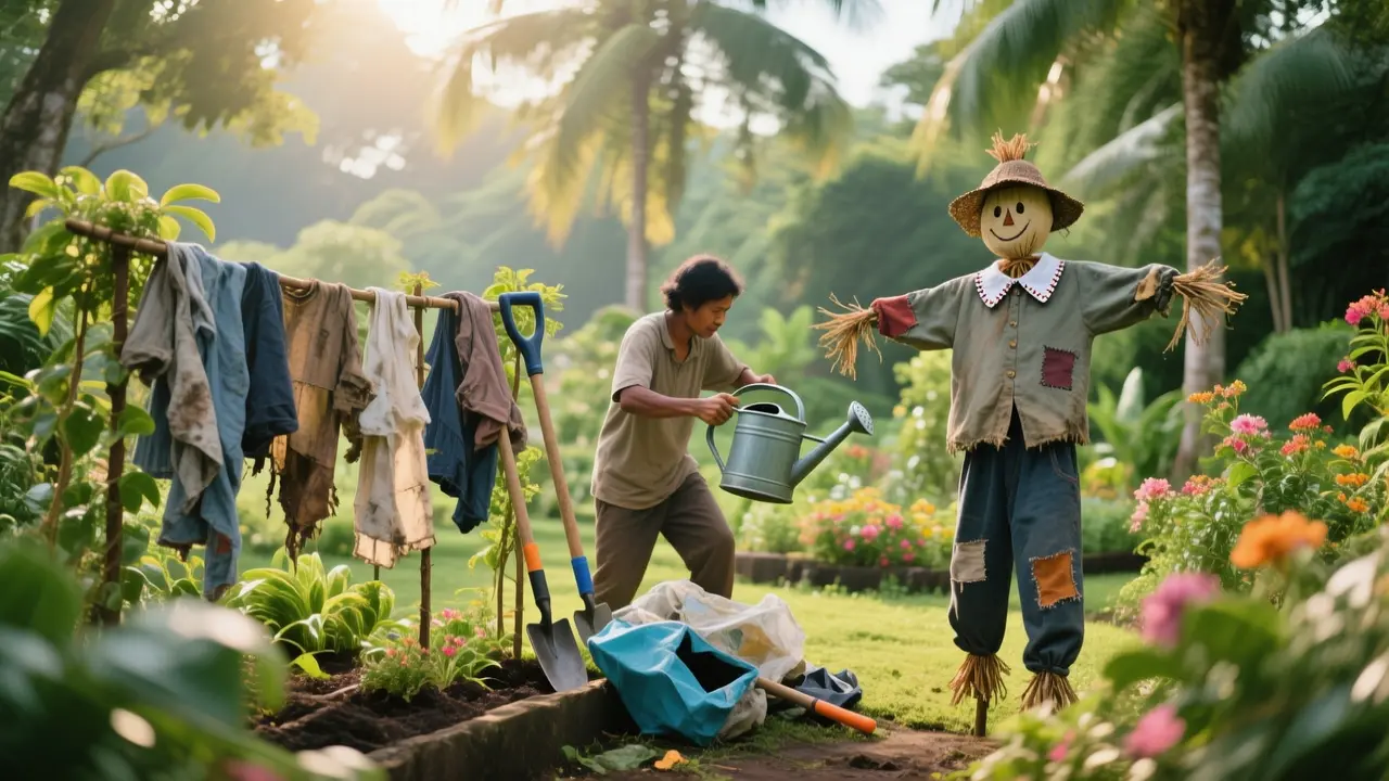 8 Trik Cerdas Sulap Baju Bekas Jadi Amunisi Serba Guna di Kebun, Ramah Lingkungan