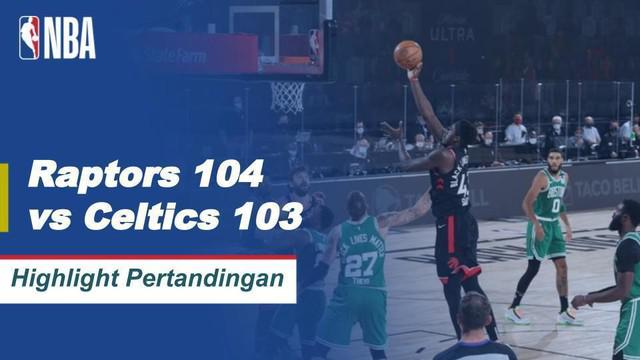 Berita video highlights semifinal wilayah timur playoff NBA 2019/2020 antara Toronto Raptors melawan Boston Celtics yang berakhir dengan skor 104-103, Jumat (4/9/2020) pagi hari WIB.