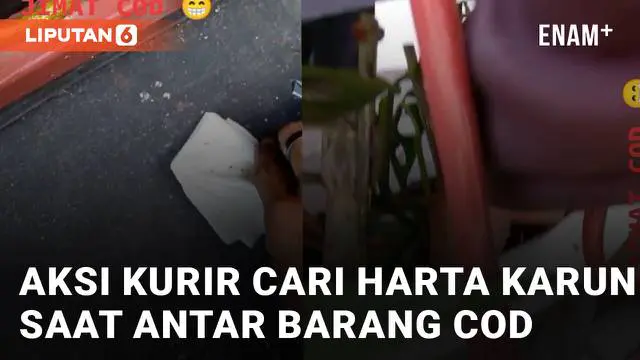 Seorang kurir paket antarkan barang COD namun pemilik paket tidak ada dirumah mengundang perhatian