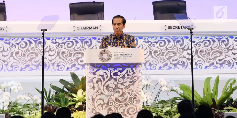 Jokowi Buka Rapat Pleno Pertemuan Tahunan IMF World Bank Group 2018