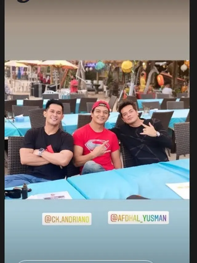 Rico Verald, Afdhal Yusman dan Choky Andriano (Foto: Instagram/@ricoveraldreal)