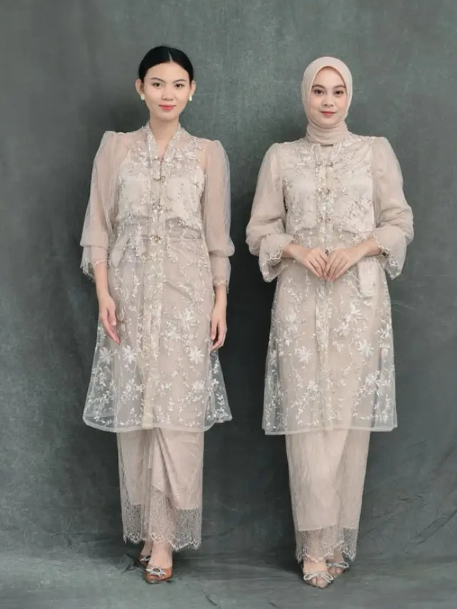 Outer Brokat dengan Aksen Payet (Foto: Shopee/Luxxe Studio Viona Set)
