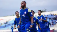 Striker Arema FC, Dalberto Luan Belo. (Bola.com/Iwan Setiawan).